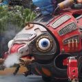 Robot mech untuk parade karnaval float