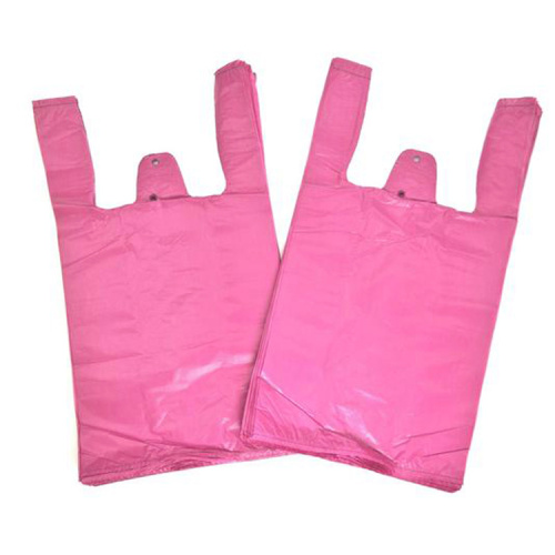 Transparent Plastic Shopping T Shirt Bag Disposable Vest Carrier Bag For Vegetable