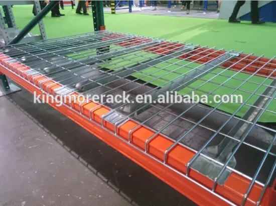 Wire mesh deck channel pattern for teardrop racking