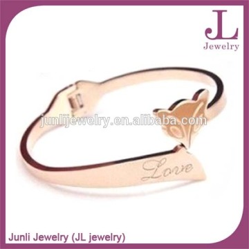 Best Gift For Girl Friend Rose Plated Cute Fox Stainless Steel Costume Jewelry