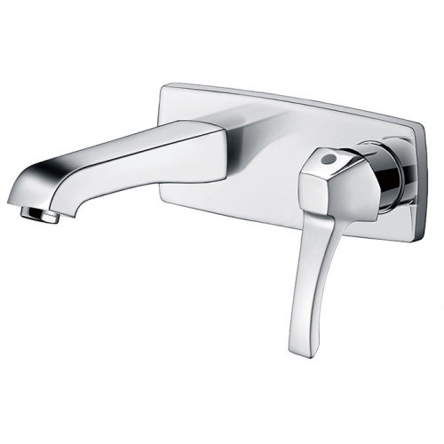 Gold One Handle Bathroom Faucet In Wall