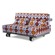 Divano letto futon pieghevole in tessuto in metallo