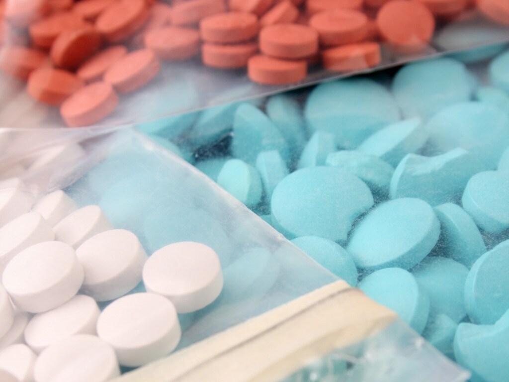 pills in bags