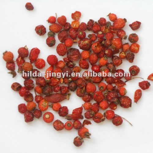 Whole dried wild rose hip fruit in China