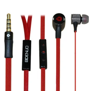 Noise-cancelling 3.5mm Plug Earbuds with Microphone, 20Hz to 20kHz Frequency Response Range