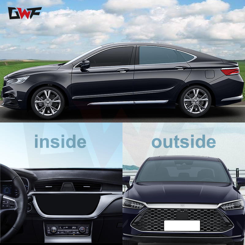 1% 3%  Charcoal smoke nano carbon ceramic window peliculas para ventanas de autos dark outside clear inside car window tint film3