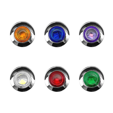 12-24V Chrome Neon Round Mini 3/4 inch Đèn LED Đèn LED Đèn LED Đèn đánh dấu bên cho xe tải xe tải