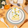 Тришарові одноразові паперові рушники для гостей Gingham Print