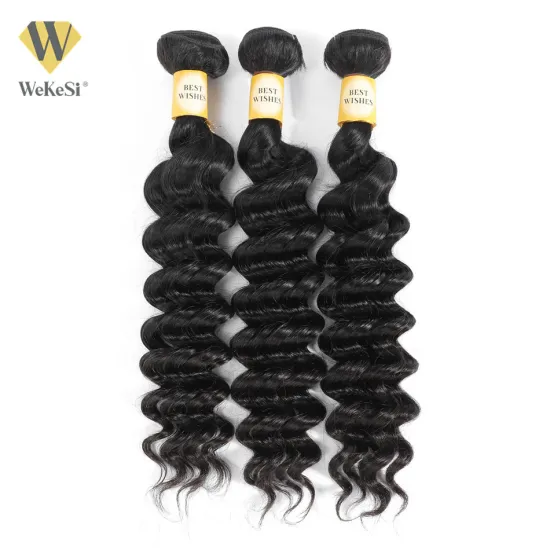 WKS Loose Deep Wave Human Hair Weaving Factory Sales Brazilian Young Girl Virgin Cuticle Aligned Loose Curls Bundles