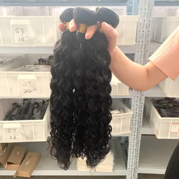 100% Brazilian Curly Raw Human Hair Weave Bundle Indian Water Wave Virgin Hair Bundles Real Mink Malaysian Hair Extension Vendor