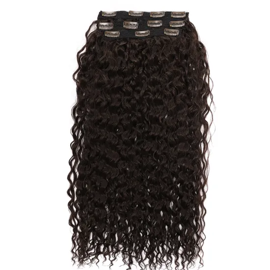 Afro Kinky Curly Clip-in Extensions 28" Super Long Curls 3 Piece/Set/220G Synthetic Heat Resistant Fiber Hair  Color Anjo Plus