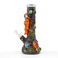 Orange astronaut glass Beaker Bong