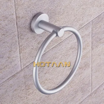 Portable Towel Racks Round Aluminium Towel Holder Rings Wall Mounted Bathroom Accessories Anti-Rust Towel Racks YT-12191