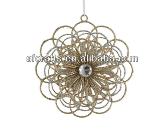 New type 54g metal christmas flower decoration