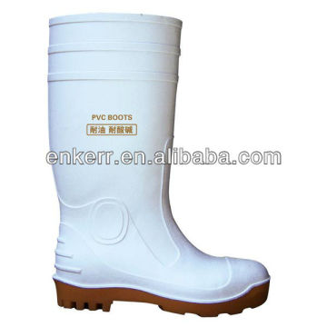 steel toe cap and steel mid sole PVC boots,360mm height special PVC boots for food industry