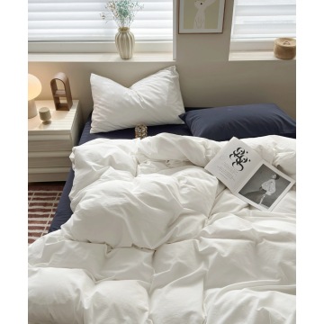 Capa de edredão simples e luxuosa, roupa de cama macia e confortável