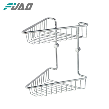 FUAO Wall Mounted Metal Bathroom Corner Shelves