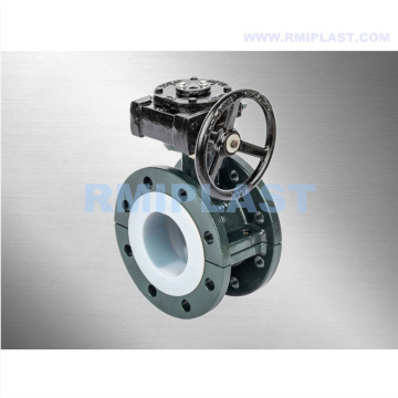 PTFE Fluorine Lined Butterfly Valve Flanged PN16