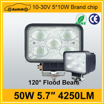 Super brightness 5.5inch 50W 3750LM led work light manufacturer