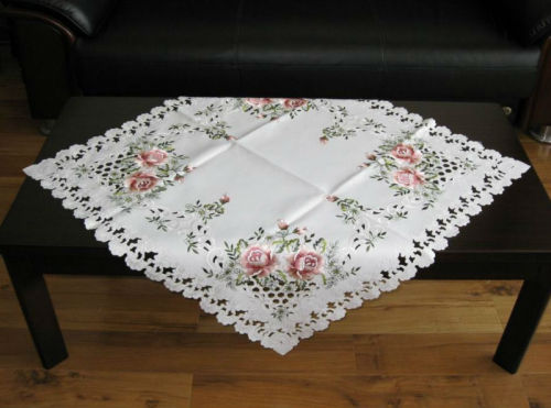 100% polyester embroidery decorative table covers