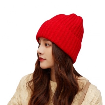 Children's Winter Warm Knitted Hat with Large Round Coarse Wool Design