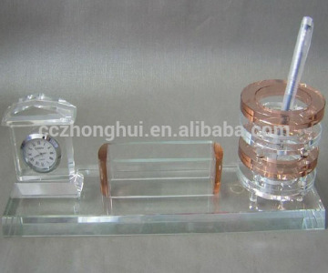 Cheap Crystal Office Stationery Set With Clock