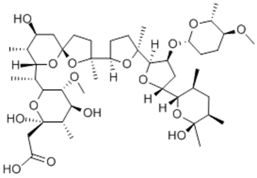 2H-Pyran-2-acetic acid,tetrahydro-2,4-dihydroxy-6-[(1R)-1-[(2S,5R,7S,8R,9S)-9-hydroxy-2,8-dimethyl-2-[(2S,2'R,3'S,5R,5'R)-octahydro-2-methyl-5'-[(2S,3S,5R,6S)-tetrahydro-6-hydroxy-3,5,6-trimethyl-2H-pyran-2-yl]-3'-[[(2S,5S,6R)-tetrahydro-5-methoxy-6-methy