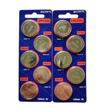 Hot Sale Sony CR2450 CR2430 Lithium Button Batteries for Electronic Watches - 3V
