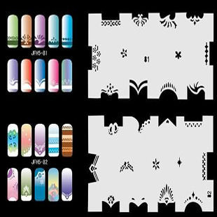 Airbrush Nail Airt Stencils 20 Sheets