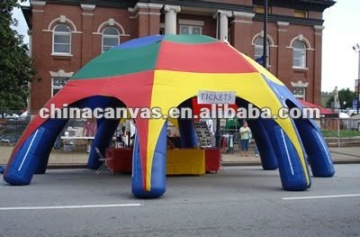 Inflatable tent dome