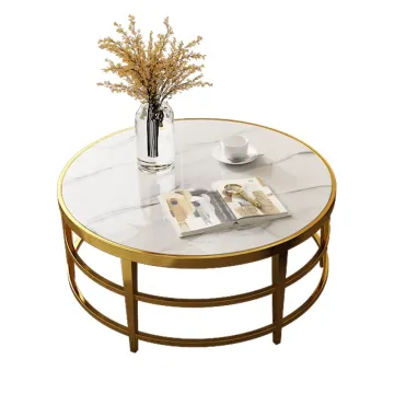 Nordic Stainless Steel Glass Coffee Table