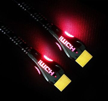 Nickel Plated Plug Custom Hdmi Cable Assembly With Enthernet, High Speed Hdmi Cable With Red Right