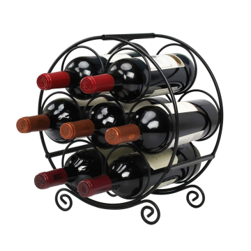 7 Bottle Wine Organizer Stand - Kitchen Racks and Holders for Countertop Wine Storage