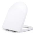 Fanmitrk Duroplast White D-Shape Toilet Seat