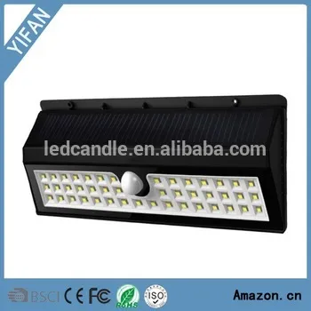 44 LED outdoor wall solar led lights motion sensor solar garden light wall mounted security light