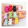 100Pcs/Lot Lovely Opaque Color Gummy Bear Resin Flatback Cabochons Cartoon Bear Embellishments For Scrapbooking Jewelry Making