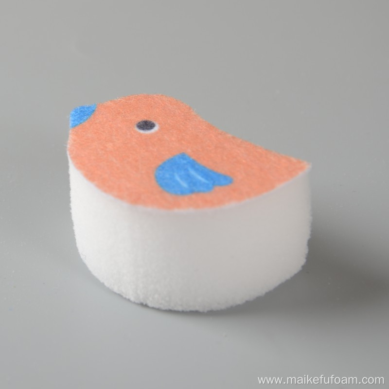 customized animal shape prining melamine sponge