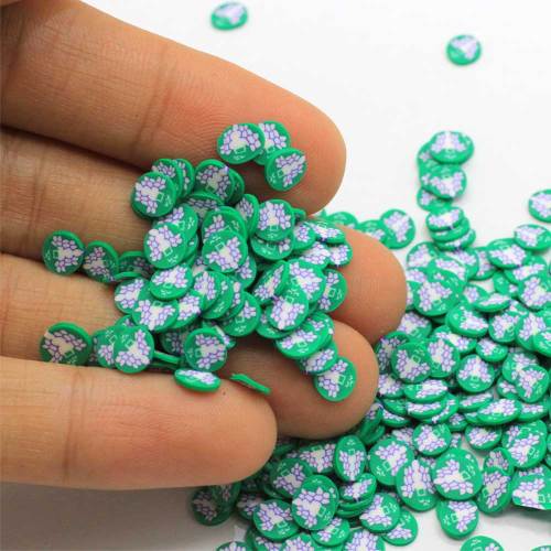 New Arrival Cute Polymer Clay Round Slice Nail Art Stickers Grape Fruit Style For Phone Case Decors Slime Making Bead