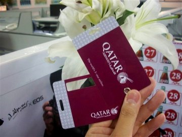Plastic punched airport luggage tags