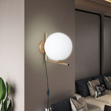 Nordic Modern LED Glass Wall Lamp