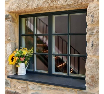 Grills fixed aluminum frame glass bullet proof window