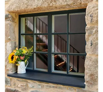 Grill design aluminium fixed window picture window