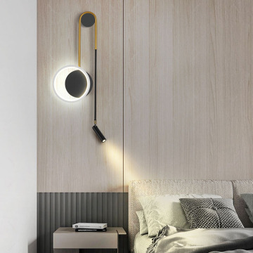 Modern Minimalist Iron Indoor Wall Lamp for Living Room and Hotel