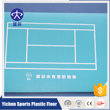 China Hot Sale Litchi Pattern PVC Plastic Floor Removable Tennis Court