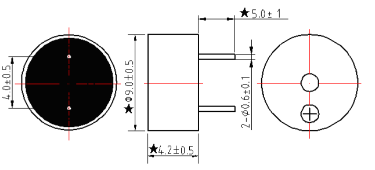 9mm piezo buzzer