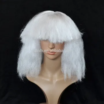 MPW-0016 carnival halloween women party modern Bride with white hair lady gaga wig