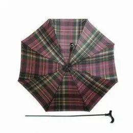 Crutch Umbrella for Old Men's, Aluminum Shaft, Measured 23-inch and Manual Open