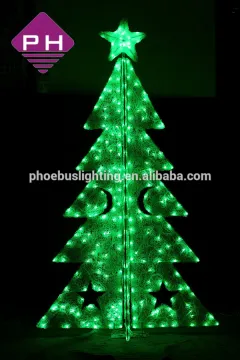 green led 3d motif christmas tree lights