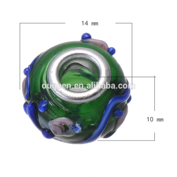 new design for 2015 murano handmade large hole glass beads in China supplier