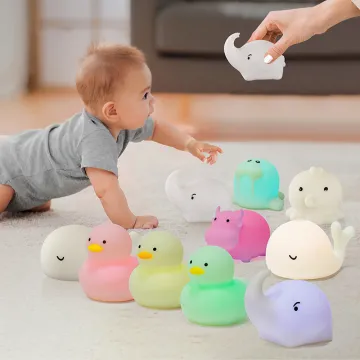 Waterproof Kid Silicone Bath Toys with LED Night Lamp - Ready to Ship